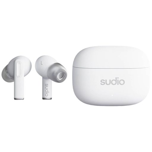 Sudio A1 Pro In Ear headset Bluetooth® Stereo Fehér Noise Cancelling Headset, Töltőtok, Érintéses vezérlés