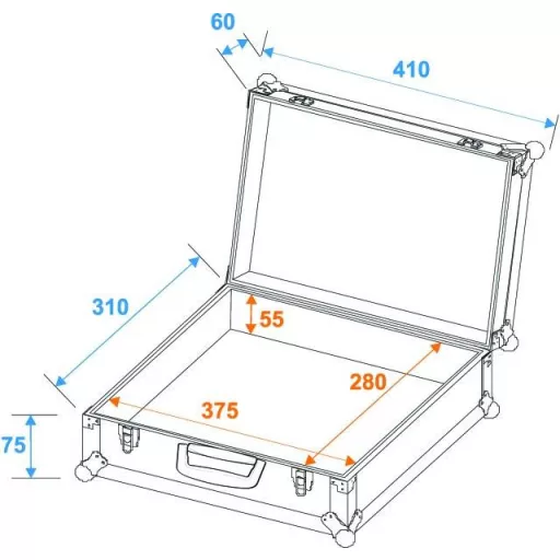 Roadinger 30109900 Mikrofon tok (H x Sz x Ma) 140 x 420 x 330 mm