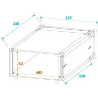 Roadinger CO DD 19 collos rack 4 ME Fa Fogantyúval