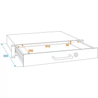 Omnitronic 30100951 19 collos rack fiók 1 ME Acél