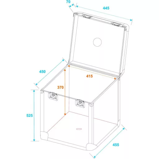 Roadinger Transportcase 40cm 31000430 Tok (H x Sz x Ma) 445 x 445 x 525 mm