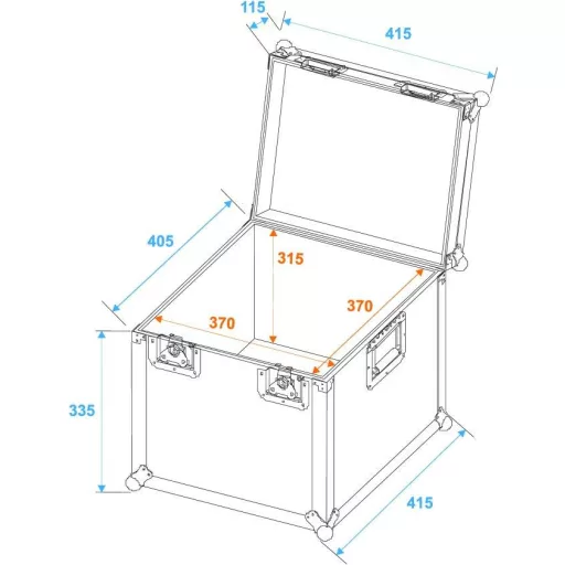 Roadinger Roadinger Universal Case 30126748 Tok (H x Sz x Ma) 435 x 435 x 457 mm