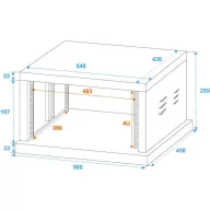 Omnitronic SR-19 19 collos rack 4 ME Acél