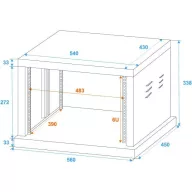 Omnitronic SR-19 19 collos rack 6 ME Acél