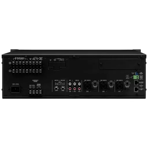 Monacor PA-1240 ELA erősítő 240 W 1 csatornás 5 zóna
