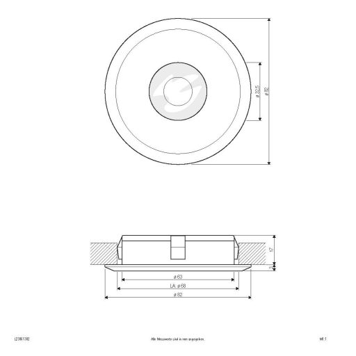 EVN L23061302 L23061302 LED-es beépíthető lámpa LED 6 W Alumínium