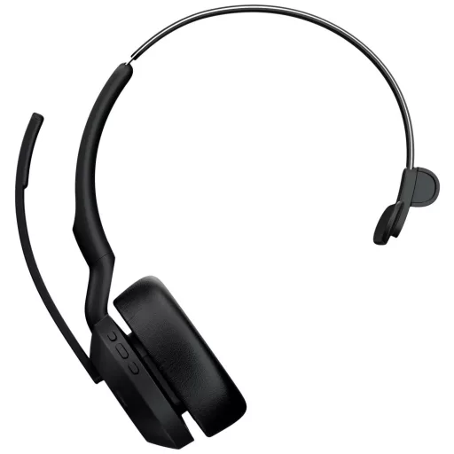 Jabra Evolve2 55 MS On Ear headset Bluetooth® Mono Fekete Noise Cancelling, mikrofon zajelnyomás Headset, Mono Telefon