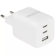   Dicota Compact USB-s töltőkészülék 65 W 1x USB-A, 2x USB-C® Power Delivery Fehér Beltér GaN