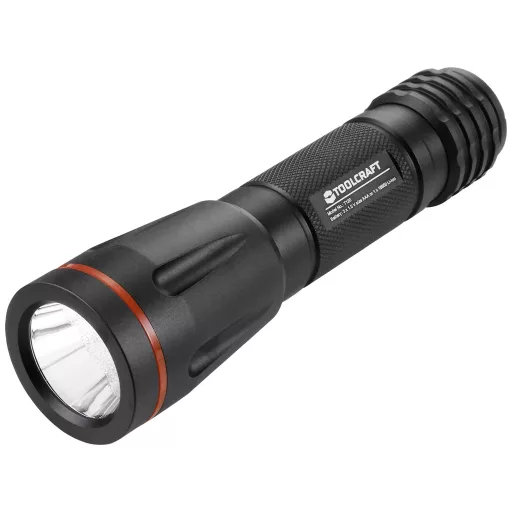 TOOLCRAFT T120 Kézilámpa Elemekről üzemeltetett LED Övcsíptetővel, Stroboszkóp üzemmóddal 250 lm 122 g