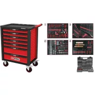   KS Tools 826.7515 Műhelykocsi Acéllemez Gyártói szín: Fekete, Piros
