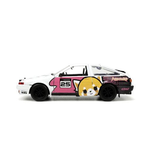 JADA TOYS Aggretsuko 1986 Toyota Trueno AE86 Kész modell Személygépkocsi modell