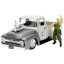JADA TOYS Street Fighter 1956 Ford pickup Guile figurával Kész modell Személygépkocsi modell