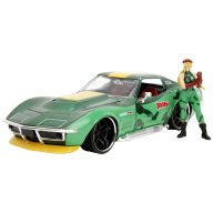   JADA TOYS Street Fighter 1969 Chevrolet Corvette Stingray ZL1 Cammy White figurával Kész modell Személygépkocsi modell