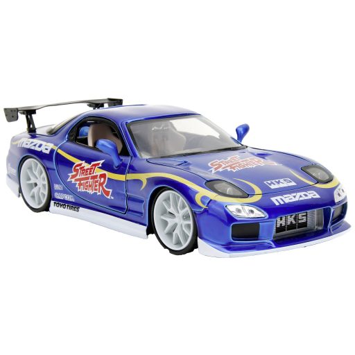 JADA TOYS Street Fighter 1993 Mazda RX7 Chun-Li figurával Kész modell Személygépkocsi modell