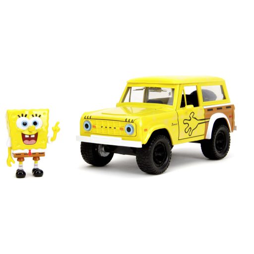 JADA TOYS Spongya Bob 1973-as Ford Bronco Kész modell Személygépkocsi modell