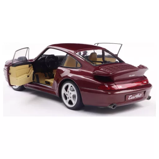 Solido Porsche 911 (993) Turbo 1997 rot 1:18 Autómodell