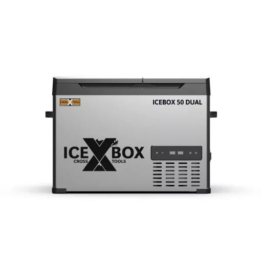 T.I.P. - Technische Industrie Produkte Icebox 50 DUAL Hűtőláda EEK: D (A - G) Kompresszor 12 V, 24 V, 230 V Szürke, Fekete 44.4 l -20 és +20 között °C