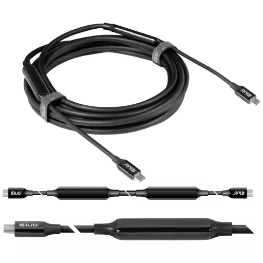 club3D USB C kábel USB-C® dugó 5.00 m Fekete CAC-1535