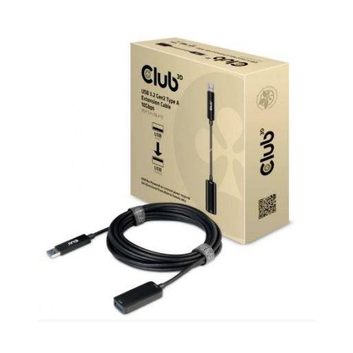 club3D USB kábel USB 3.2 Gen1 RJ45 dugó 5.00 m Fekete CAC-1411