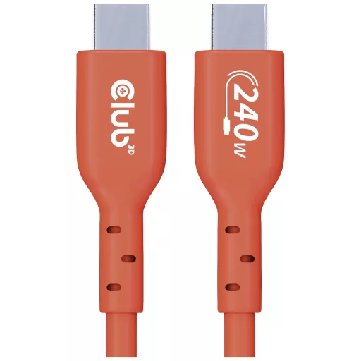 club3D USB C kábel USB 2.0 USB-C® dugó 4.00 m Narancs CAC-1515