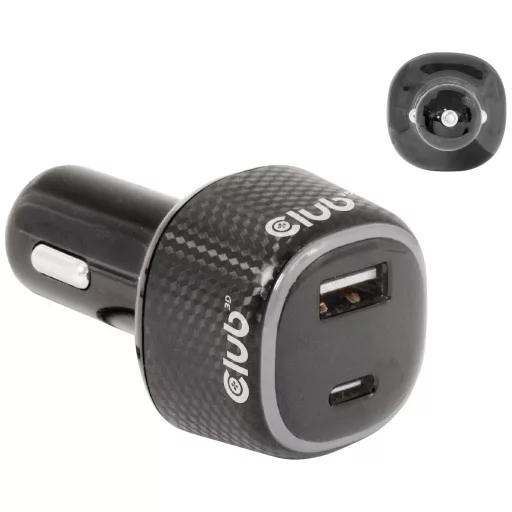 club3D CAC-1922 USB-s töltőkészülék 63 W 1x USB-A, 1x USB-C® Fekete Beltér