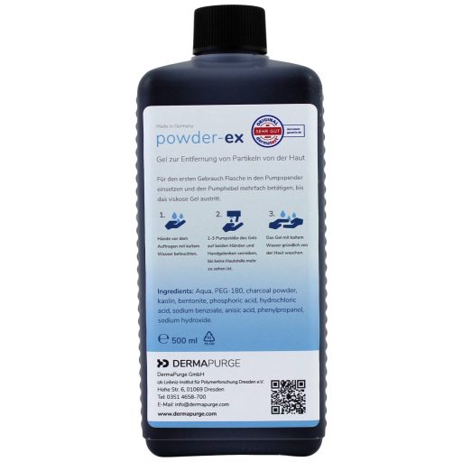 DERMAPURGE powder-ex 500 ml 121411 Kéztisztító gél 500 ml