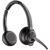   HP Poly Savi 8220 UC DECT On Ear headset DECT, Bluetooth® Stereo Fekete Noise Cancelling Headset, Hangerő szabályozás, Mikrofon némítás Számítógép