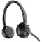 HP Poly Savi 8220 UC DECT On Ear headset DECT, Bluetooth® Stereo Fekete Noise Cancelling Headset, Hangerő szabályozás, Mikrofon némítás Számítógép