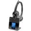 HP Poly Savi 8420 Office DECT On Ear headset DECT, Bluetooth® Stereo Fekete Noise Cancelling Hangerő szabályozás, Mikrofon némítás Számítógép
