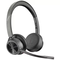   HP Poly Voyager 4320-M +BT700 Dongle On Ear headset Bluetooth® Stereo Fekete Noise Cancelling Hangerő szabályozás, Mikrofon némítás Számítógép