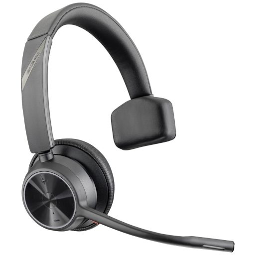 HP Poly Voyager 4310 UC Monaurales Headset +BT700 USB-A Adapter On Ear headset Bluetooth® Stereo Fekete Noise Cancelling Hangerő szabályozás, Mikrofon némítás