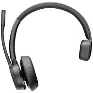   HP Poly Voyager 4310 USB-C Headset +BT700 Dongle On Ear headset Bluetooth® Mono Fekete Noise Cancelling Hangerő szabályozás, Mikrofon némítás Számítógép