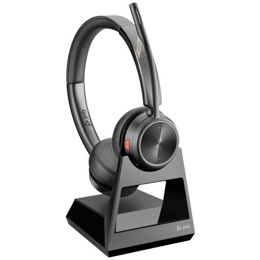 HP Poly Savi 7220 Stereo DECT On Ear headset DECT Stereo Fekete Hangerő szabályozás, Mikrofon némítás Számítógép