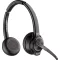 HP Poly Savi 8220 Stereo DECT 1880-1900 On Ear headset DECT Stereo Fekete Hangerő szabályozás, Mikrofon némítás Számítógép