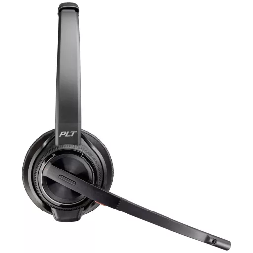 HP Poly Savi 8220 Stereo DECT 1880-1900 On Ear headset DECT Stereo Fekete Hangerő szabályozás, Mikrofon némítás Számítógép