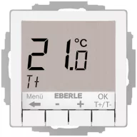   Eberle 527825455604 UTE 4100-Rw-RAL9016-G-55 Helyiségtermosztát Süllyeszett Fűtés/hűtés 1 db