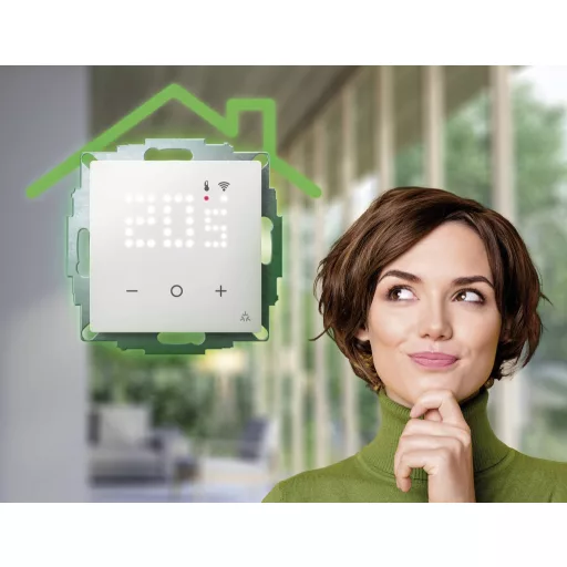 Eberle 557895054500 UTE 3500-RAL9010-G-55 Helyiségtermosztát Süllyeszett Fűtés/hűtés 1 db