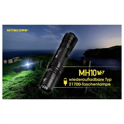 NiteCore MH10 V2 LED Kézilámpa Akkuról üzemeltetett 1200 lm 1500 óra 77.5 g