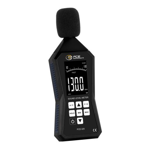 PCE Instruments Zajszintmérő 30 - 90 dB 31.5 Hz - 8000 Hz Mikro USB