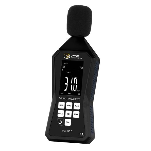 PCE Instruments Zajszintmérő 30 - 90 dB 31.5 Hz - 8000 Hz Mikro USB