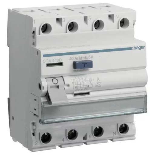 Hager CGA440D FI védőkapcsoló A 4 pólusú 40 A 0.5 A 400 V