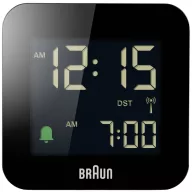   Braun BC08B-DCF Rádiójel vezérlésű Ébresztőóra Fekete Negatív kijelző