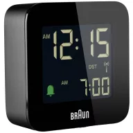   Braun BC08B-DCF Rádiójel vezérlésű Ébresztőóra Fekete Negatív kijelző
