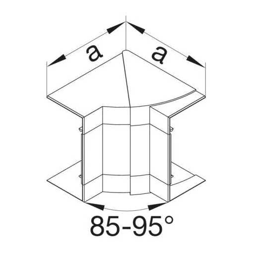 Hager BR651304H9016 Belső sarok (Sz x Mé) 130 mm x 68 mm Fehér 1 db