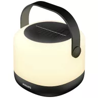   Philips LED 8720169296503 Alula SR PT 1.2W RGB30K BL Napelemes asztali lámpa 1.2 W Melegfehér, RGB Fehér, Fekete