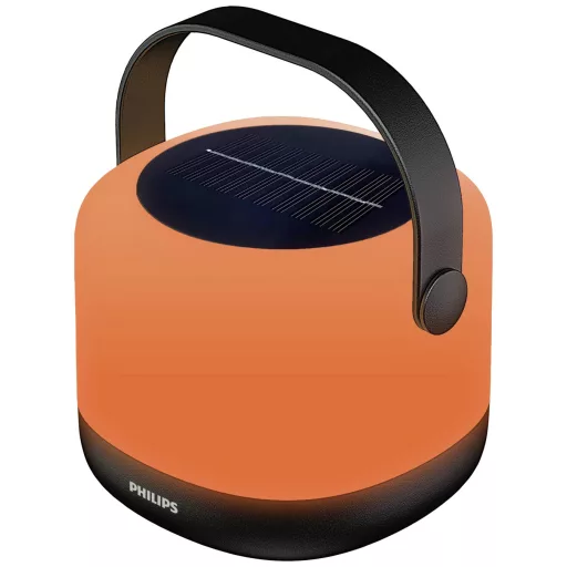 Philips LED 8720169296503 Alula SR PT 1.2W RGB30K BL Napelemes asztali lámpa 1.2 W Melegfehér, RGB Fehér, Fekete
