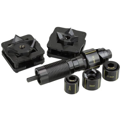 TOOLCRAFT TO-9610284 Stancoló betétek Stanzformen: Ø22-34,3mm (Rundes Loch), Quadratische Stanzform:33.5 und 45 mm