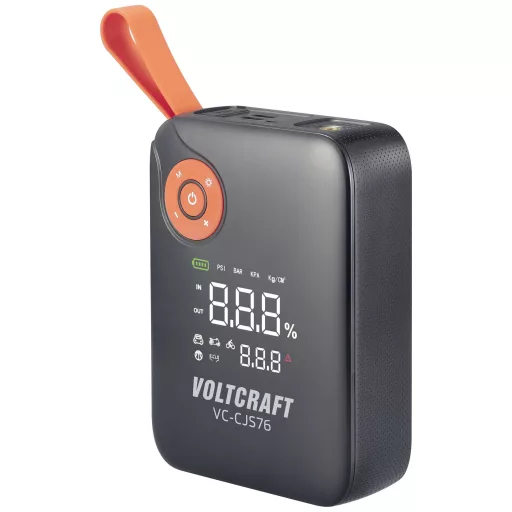 VOLTCRAFT Gyorsindító rendszer VC-CJS76 VC-16024485 Indulási segédáram=300 A 2 db 12 V-os kimenet, 2 db USB-s dugalj, Töltő- és tároló állomás, Tápegység