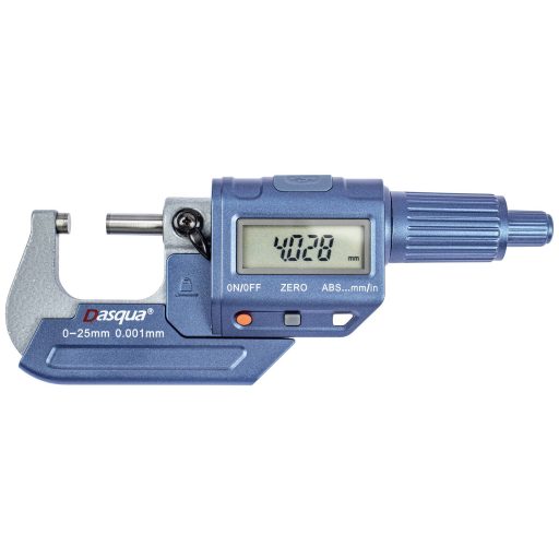 Dasqua 4230-2005 + 8511-0060 Mikrométer Digitális kijelzővel 0 - 25 mm Leolvasás: 0.001 mm