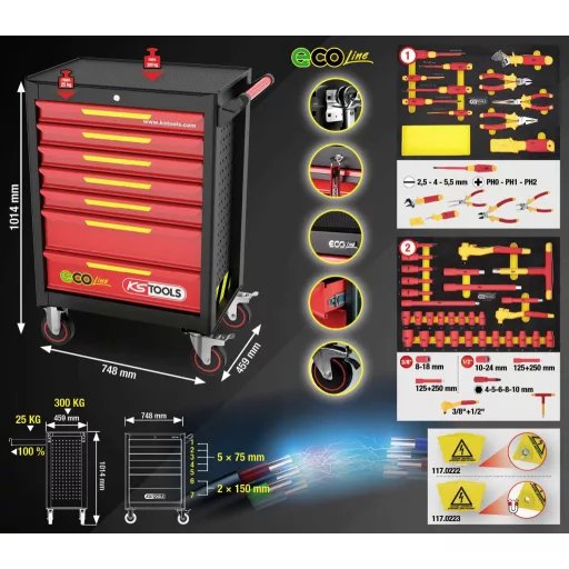 KS Tools 117.6144 Műhelykocsi